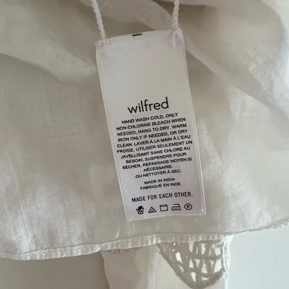Aritzia Wilfred white linen blouse XS - Picture 5 of 6
